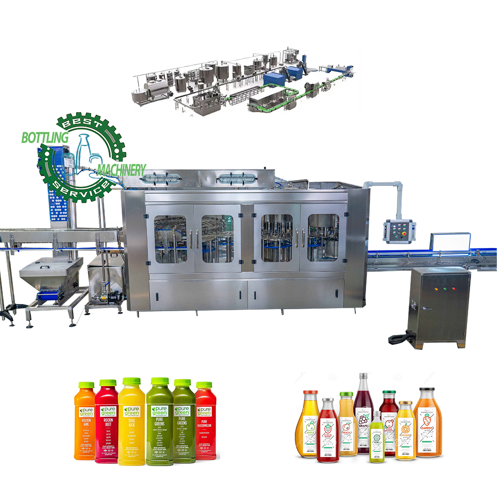 Automatic glass bottle juice filling machine1000-50000bph